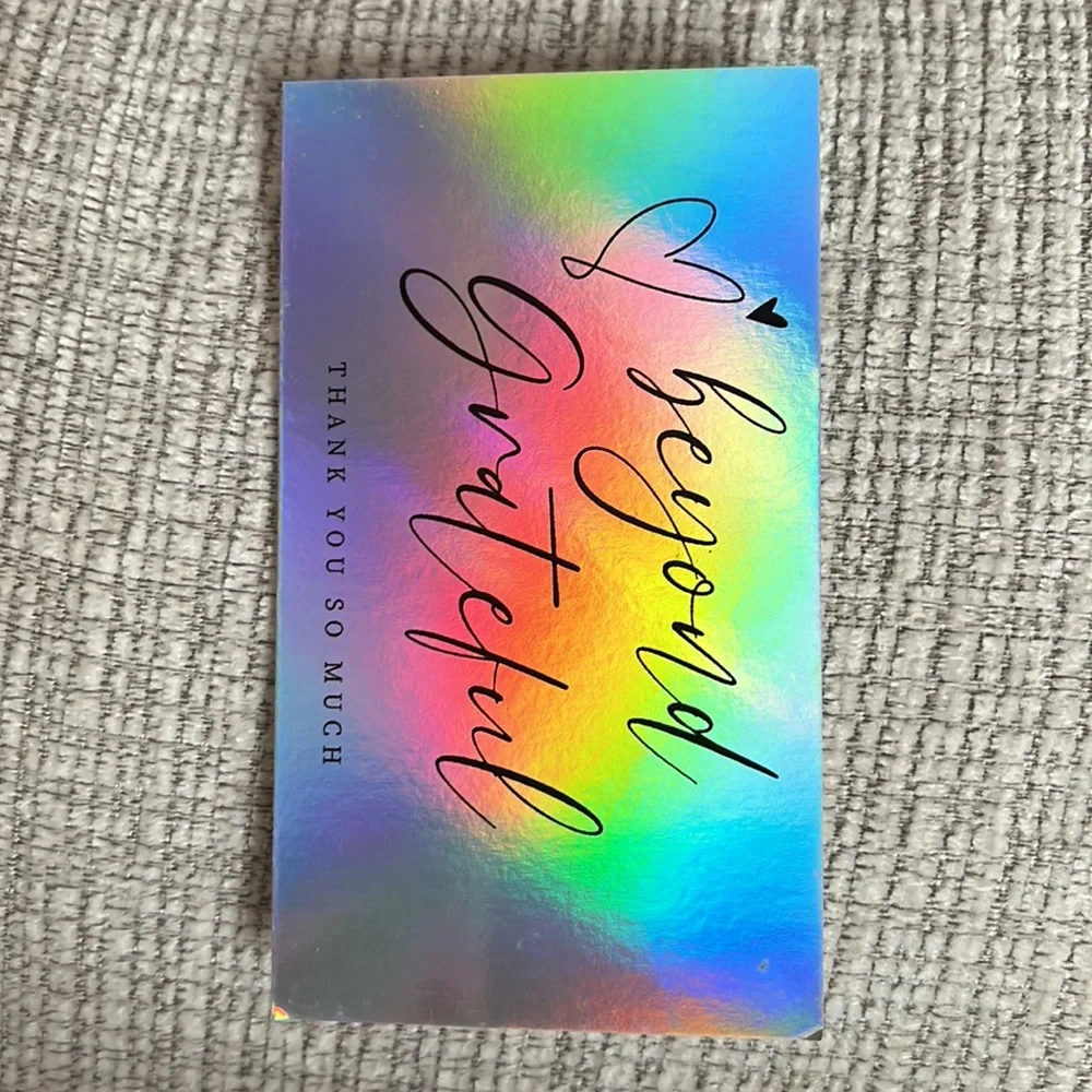 50 pcs. HOLOGRAPHIC THANK YOU Cards